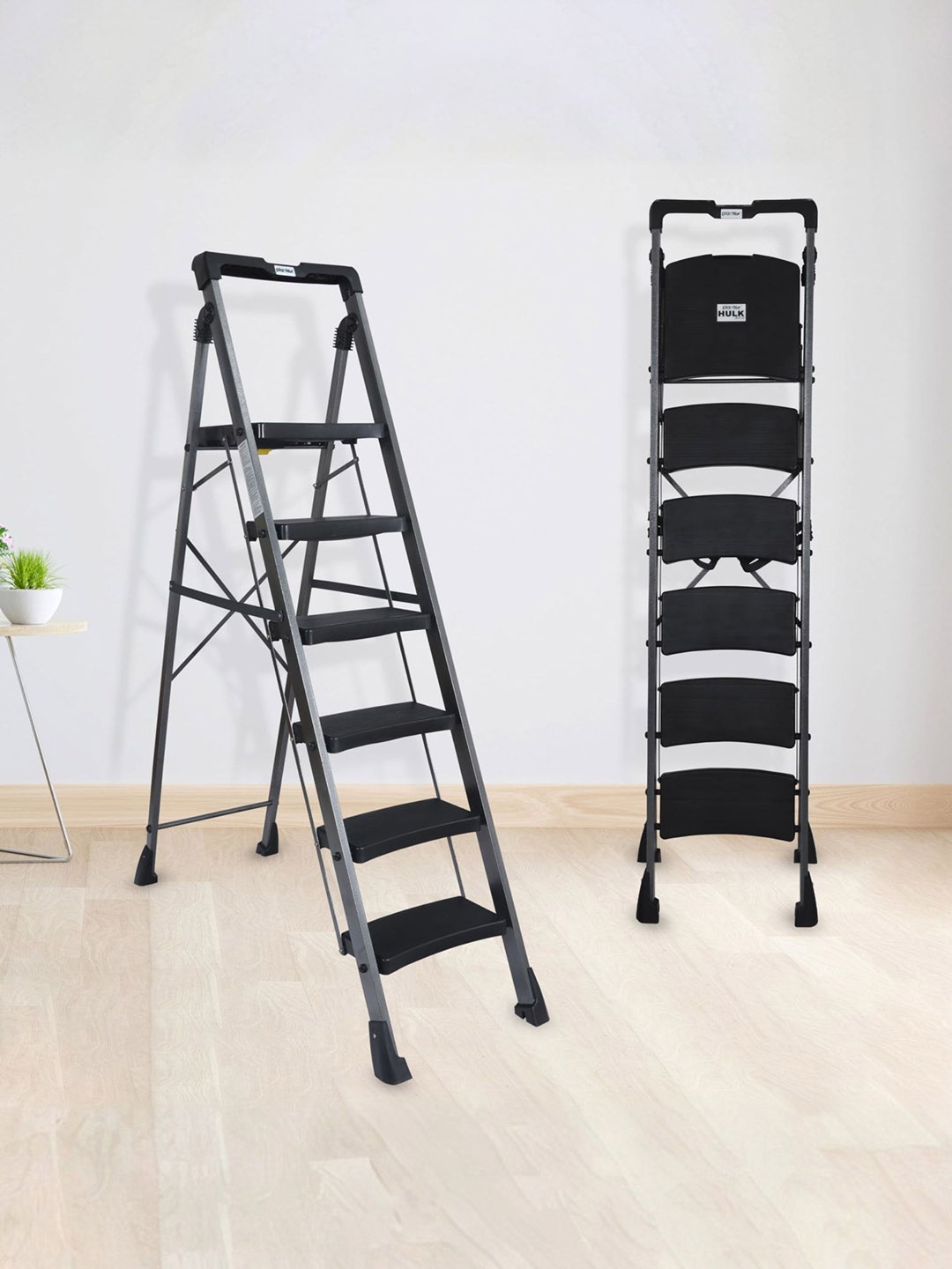 

Plantex Grey Foldable 6-Step Steel Ladder With Advanced Locking System