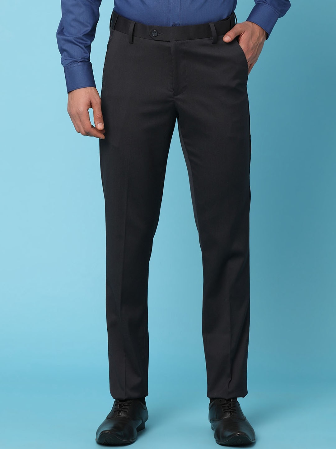 

J White by Vmart Men Slim Fit Cotton Formal Trouser, Grey