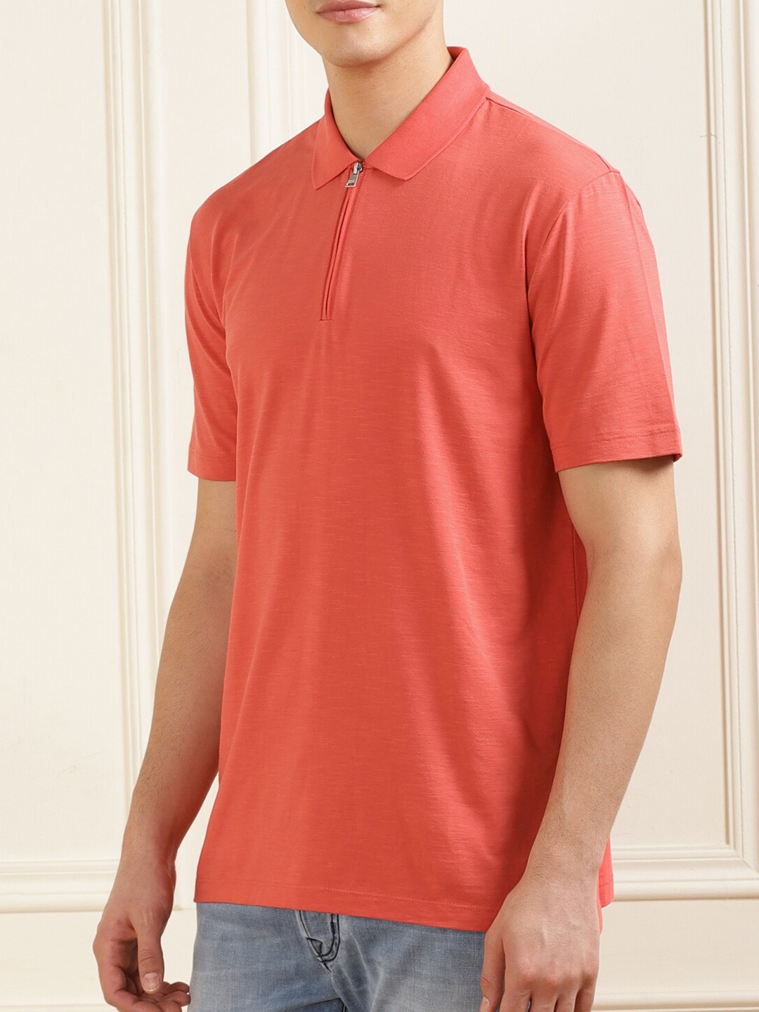 

HUGO Men Cotton Polo Collar T-shirt, Red