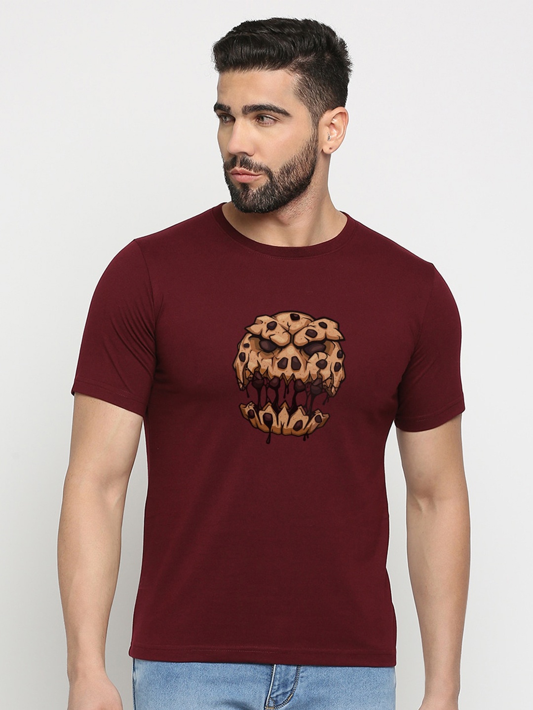

MOD ECRU Unisex Graphic Printed T-shirt, Maroon