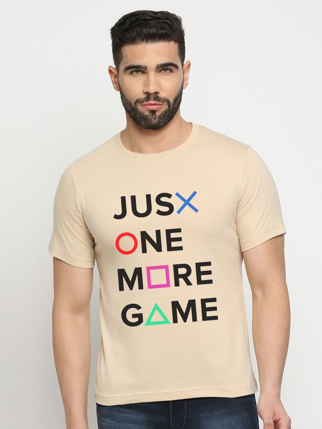 

MOD ECRU Unisex Typography Printed T-shirt, Cream