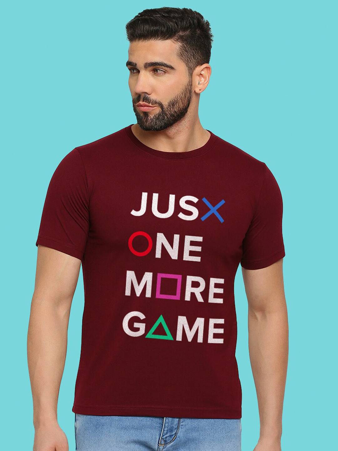 

MOD ECRU Unisex Typography Printed T-shirt, Maroon