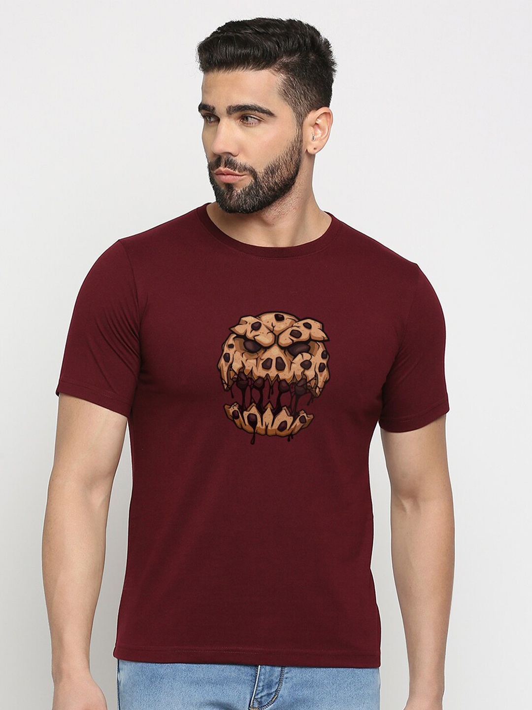 

MOD ECRU Unisex Graphic Printed T-shirt, Maroon