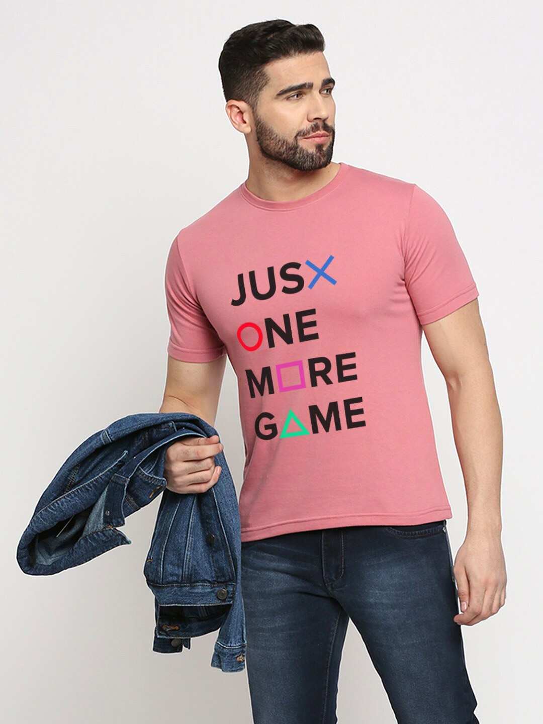 MOD ECRU Unisex Typography Printed T-shirt, Pink