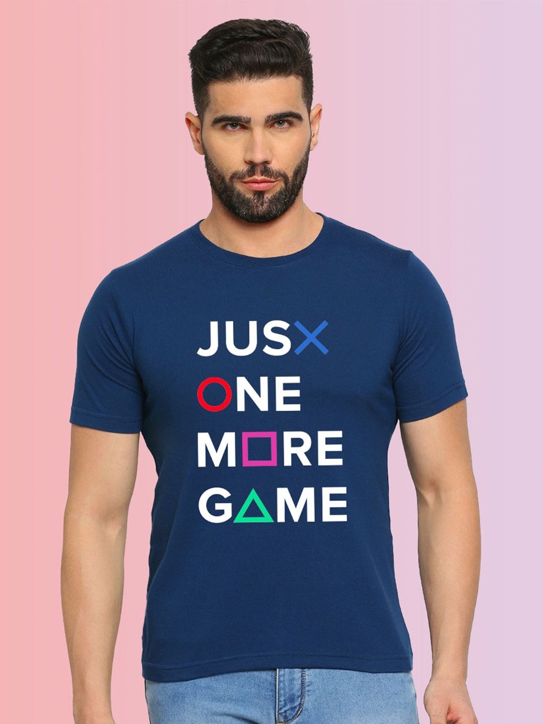 

MOD ECRU Unisex Typography Printed T-shirt, Blue