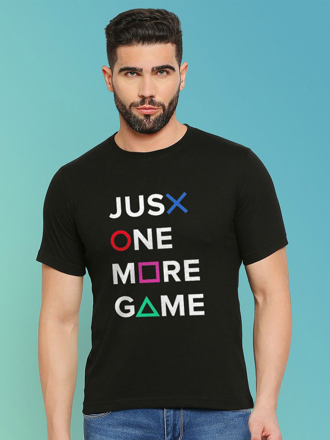 

MOD ECRU Unisex Typography Printed T-shirt, Black