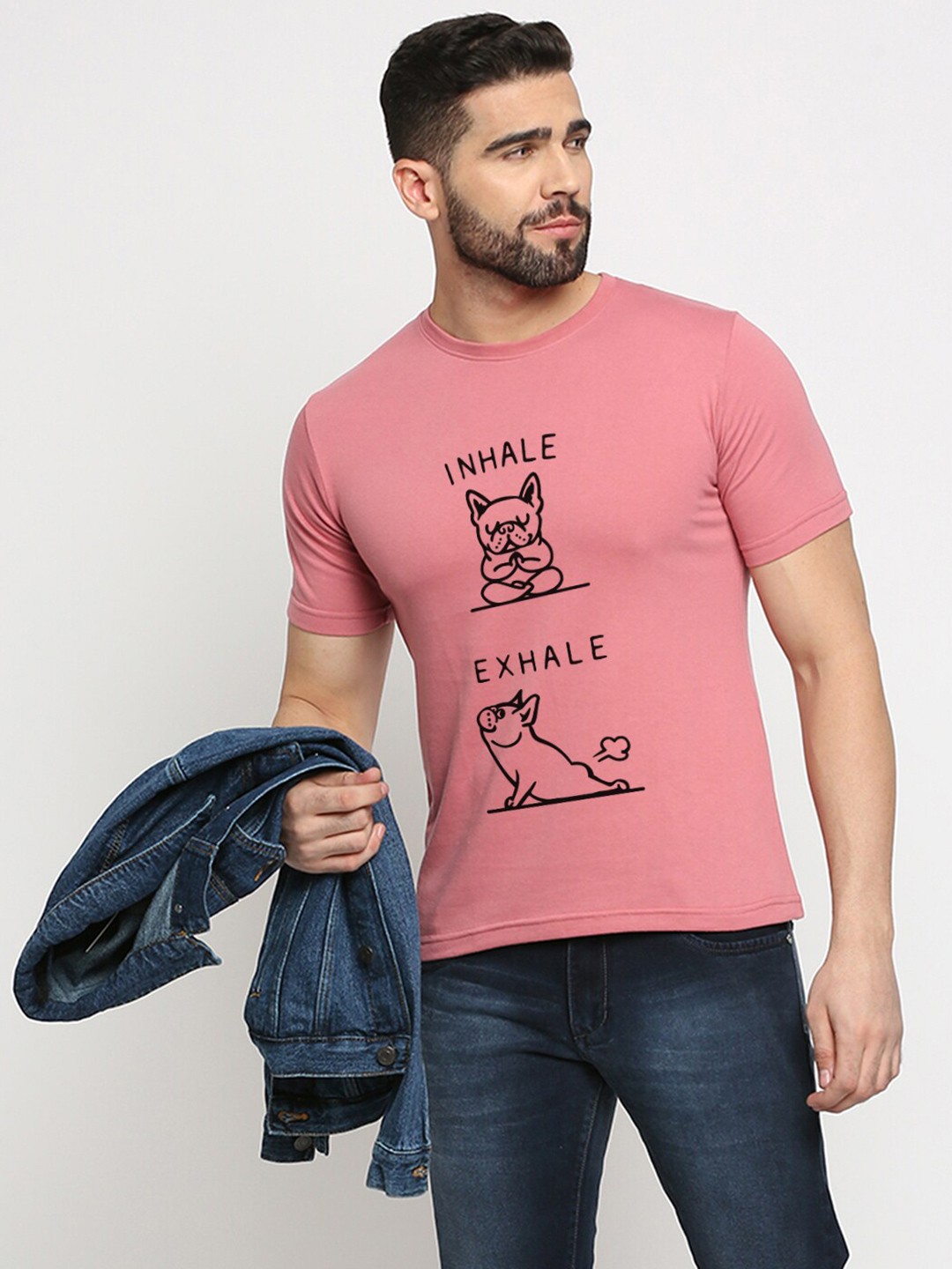 

MOD ECRU Unisex Typography Printed T-shirt, Pink
