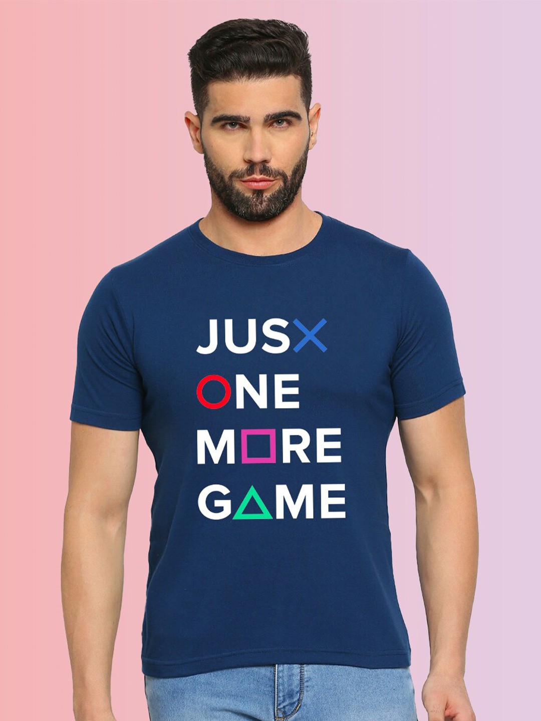 

MOD ECRU Unisex Typography Printed T-shirt, Blue