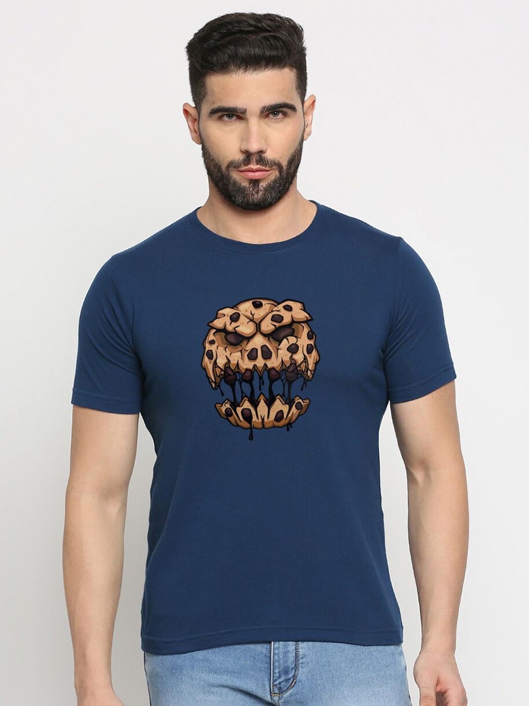 MOD ECRU Unisex Graphic Printed T-shirt, Blue