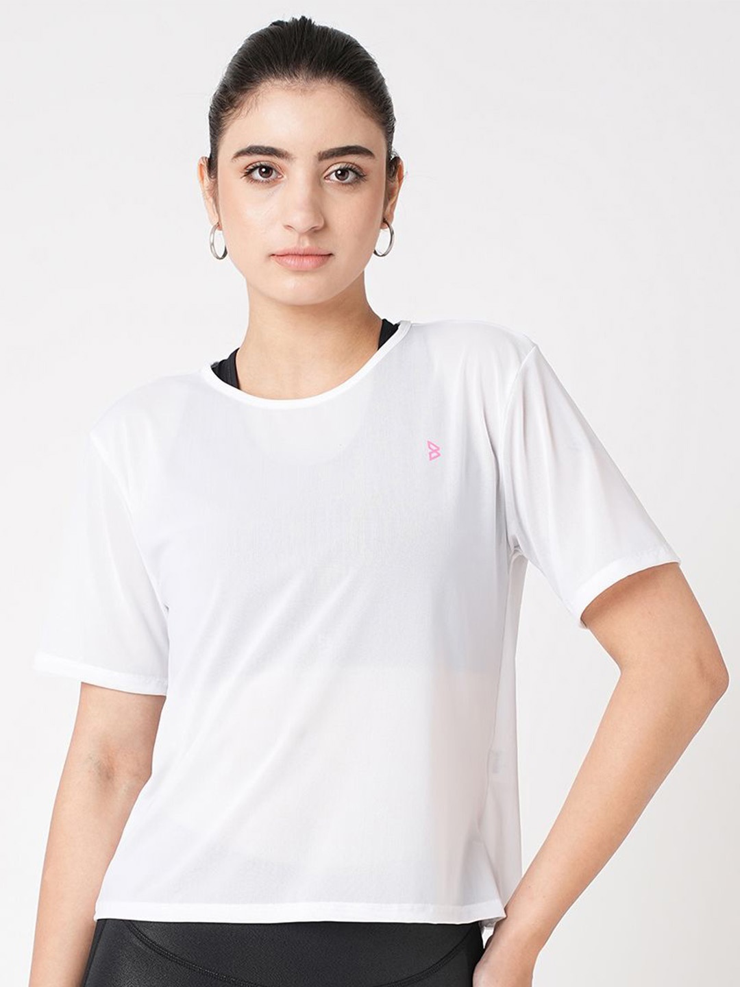 

BODD ACTIVE Women Solid Round Neck T-shirt, White