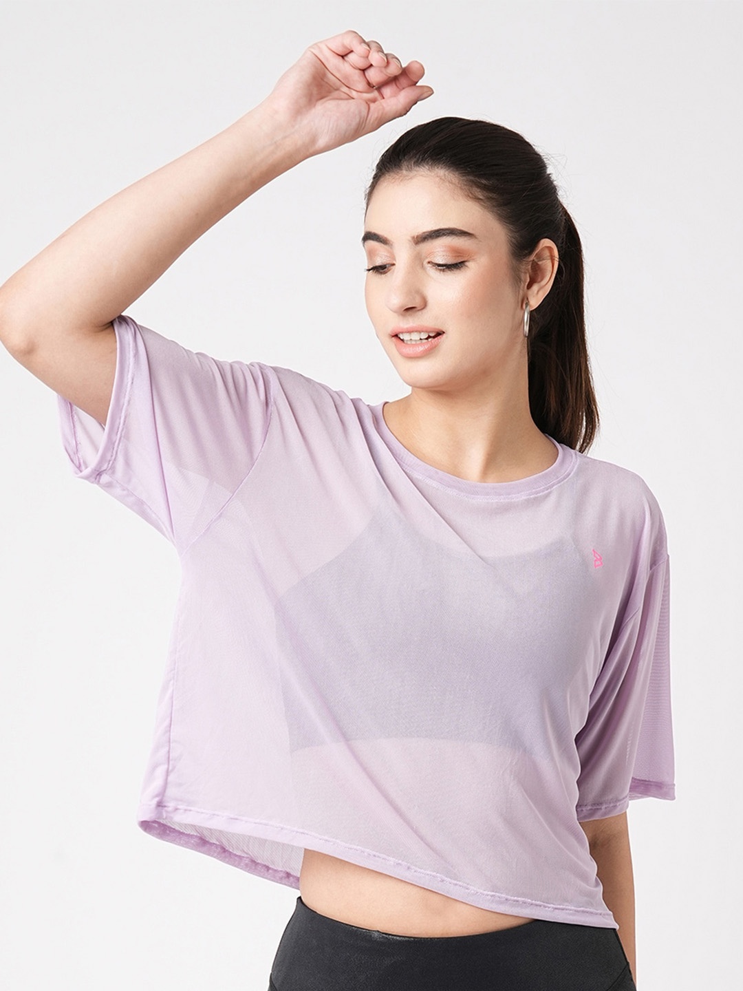 

BODD ACTIVE Women Solid Round Neck T-shirt, Lavender