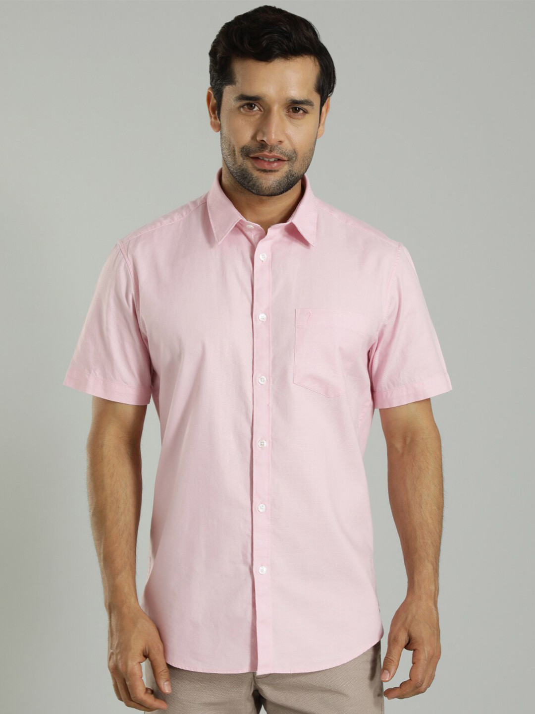 

Indian Terrain Slim Fit Opaque Casual Shirt, Pink