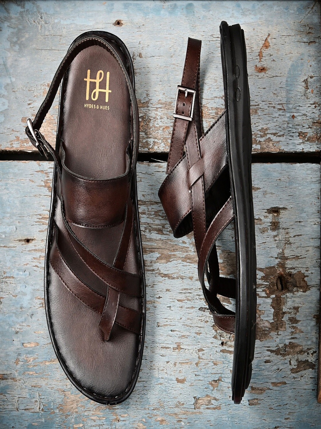 

Hydes N Hues Men Comfort Sandals, Brown