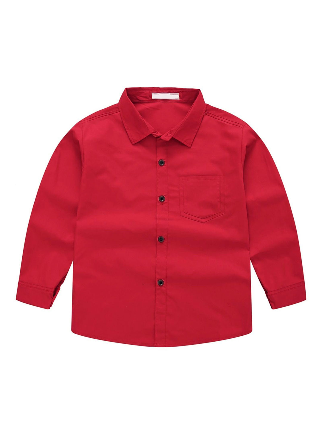 

BAESD Boys Comfort Spread Collar Cotton Regular Fit Casual Shirt, Red