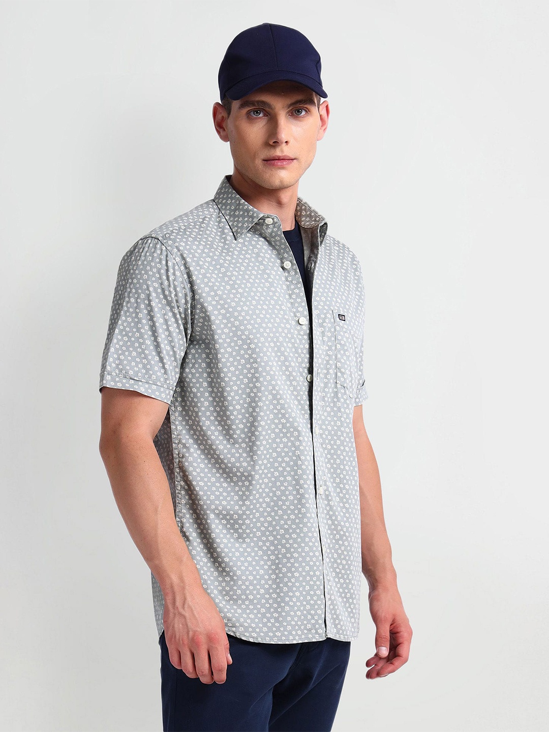 

Arrow Sport Floral Printed Cotton Casual Shirt, Grey