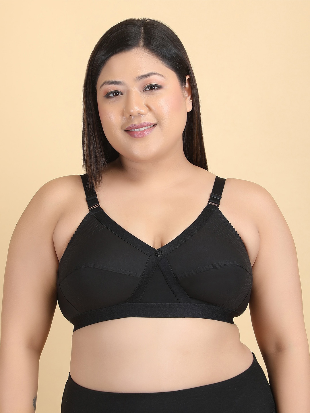 

Klassik Plus Size Full Coverage Bra, Black
