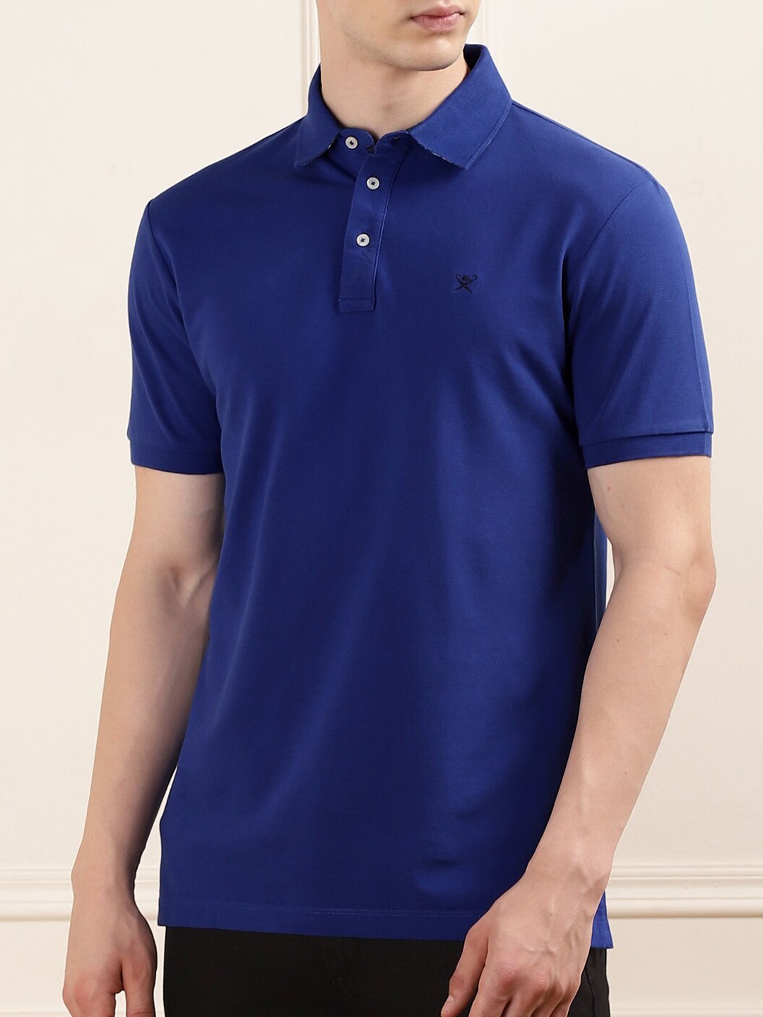 

HACKETT LONDON Men Applique Polo Collar T-shirt, Blue