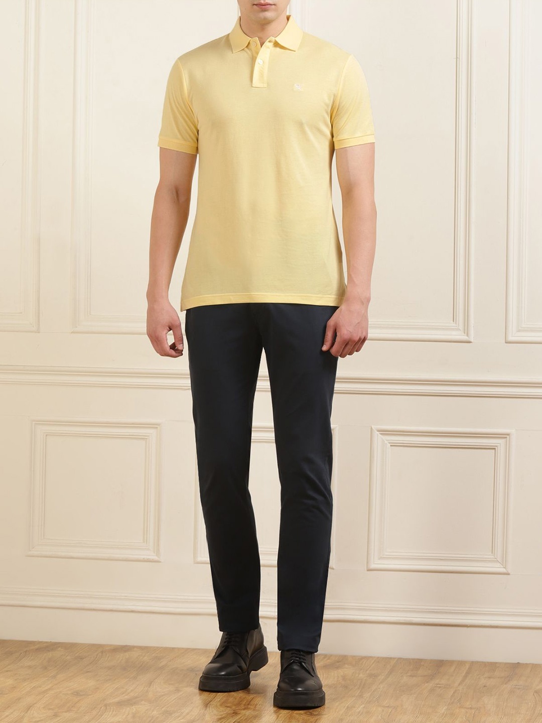 

HACKETT LONDON Men Applique Polo Collar T-shirt, Yellow