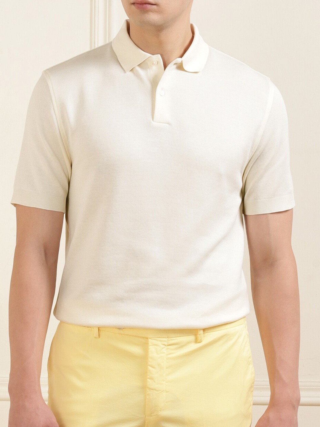 

HACKETT LONDON Men Polo Collar T-shirt, White
