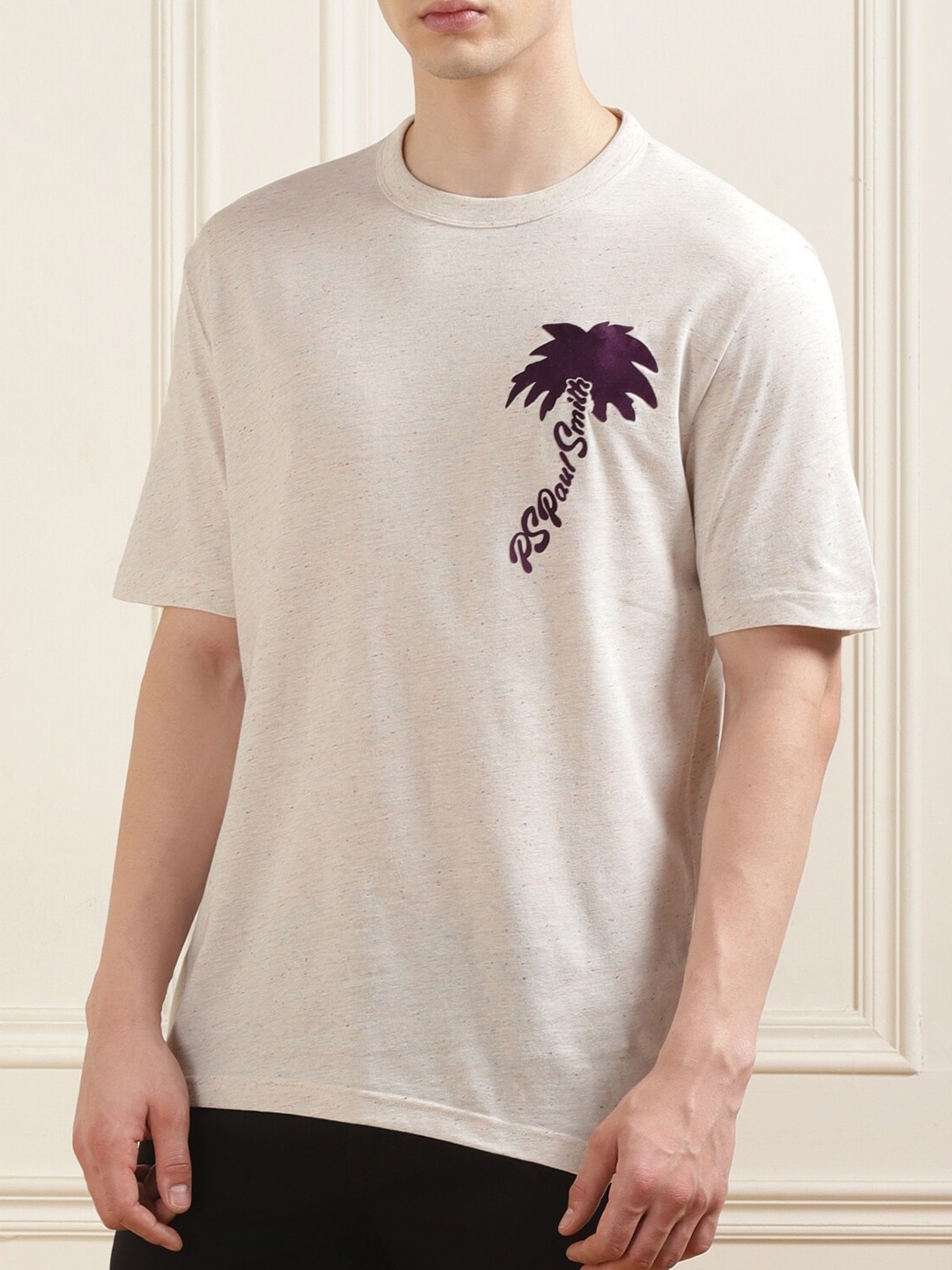 

PS By Paul Smith Men Graphic Printed Round Neck T-shirt, Off white