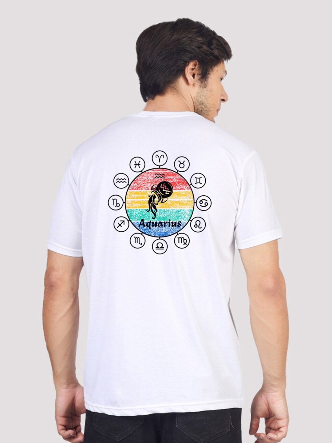 

Greylongg Men Applique T-shirt, White