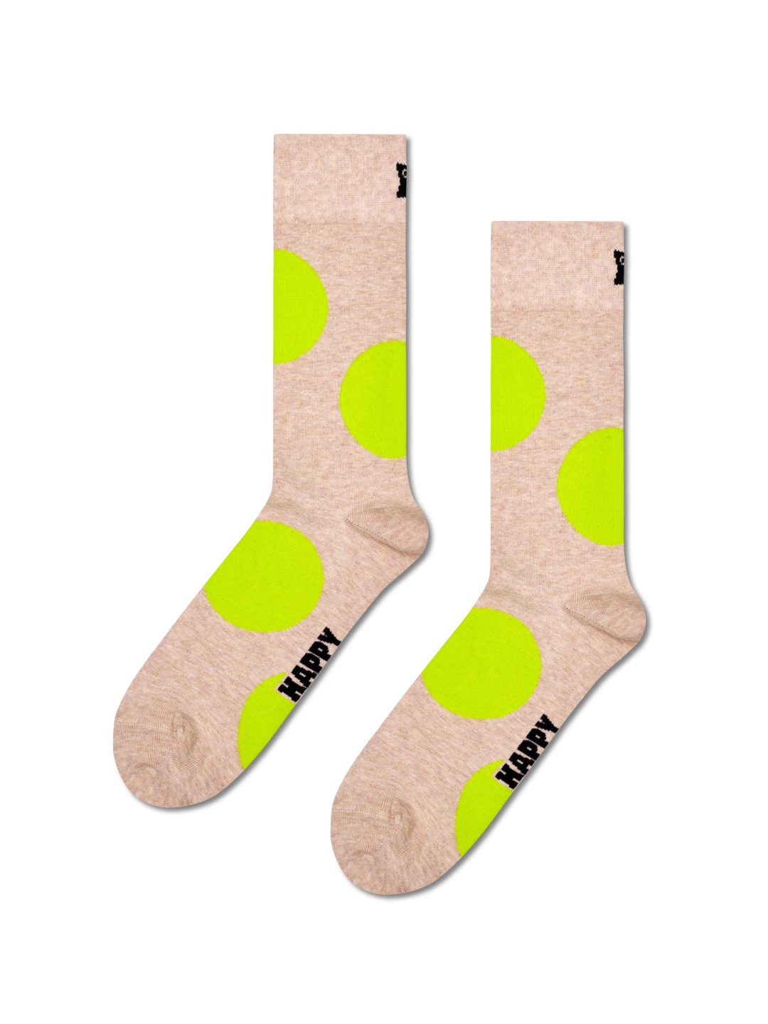 

Happy Socks Patterned Cotton Calf-Length Socks, Beige