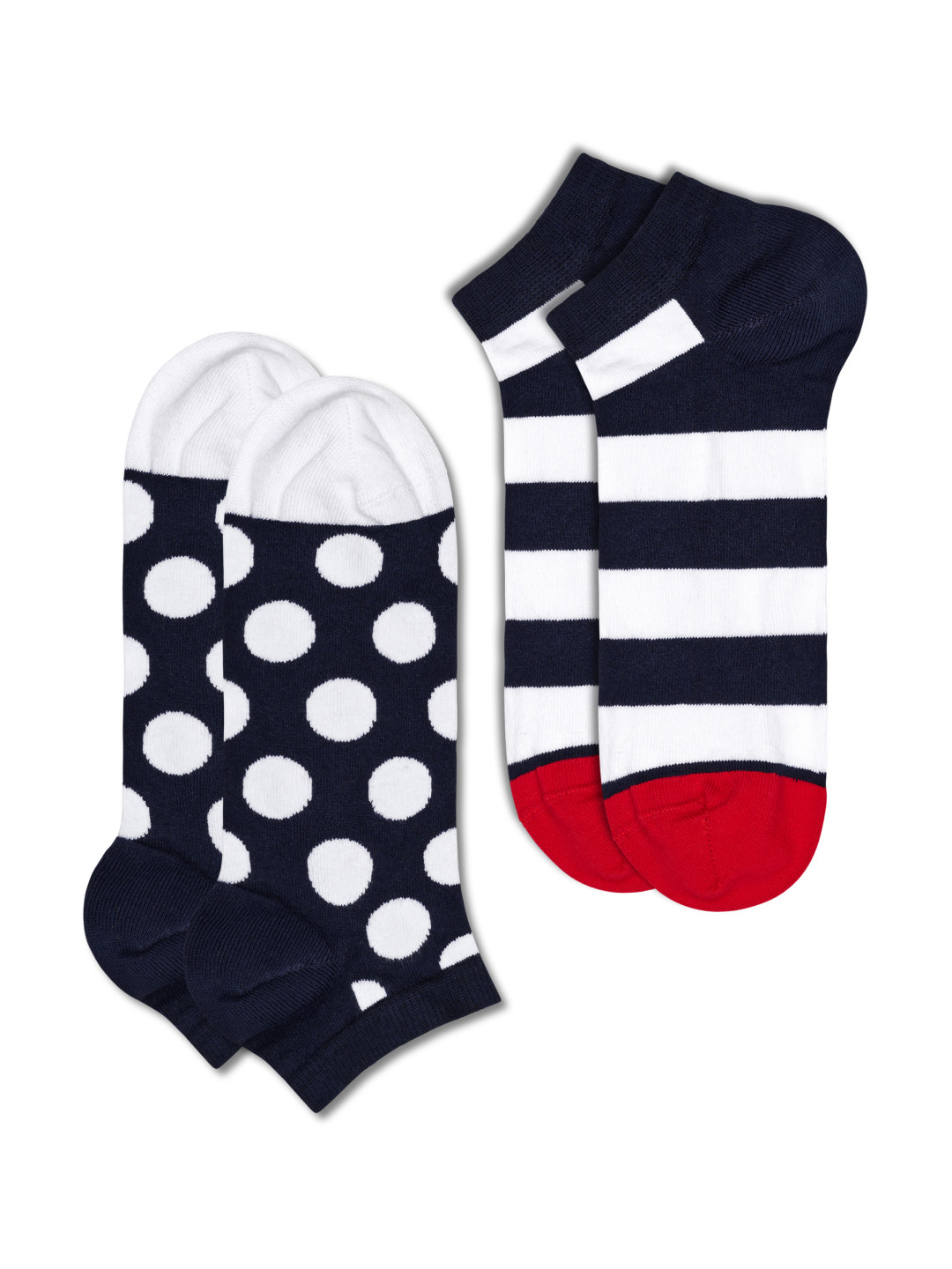 

Happy Socks Pack Of 2 Patterned Cotton Ankle-Length Socks, Black