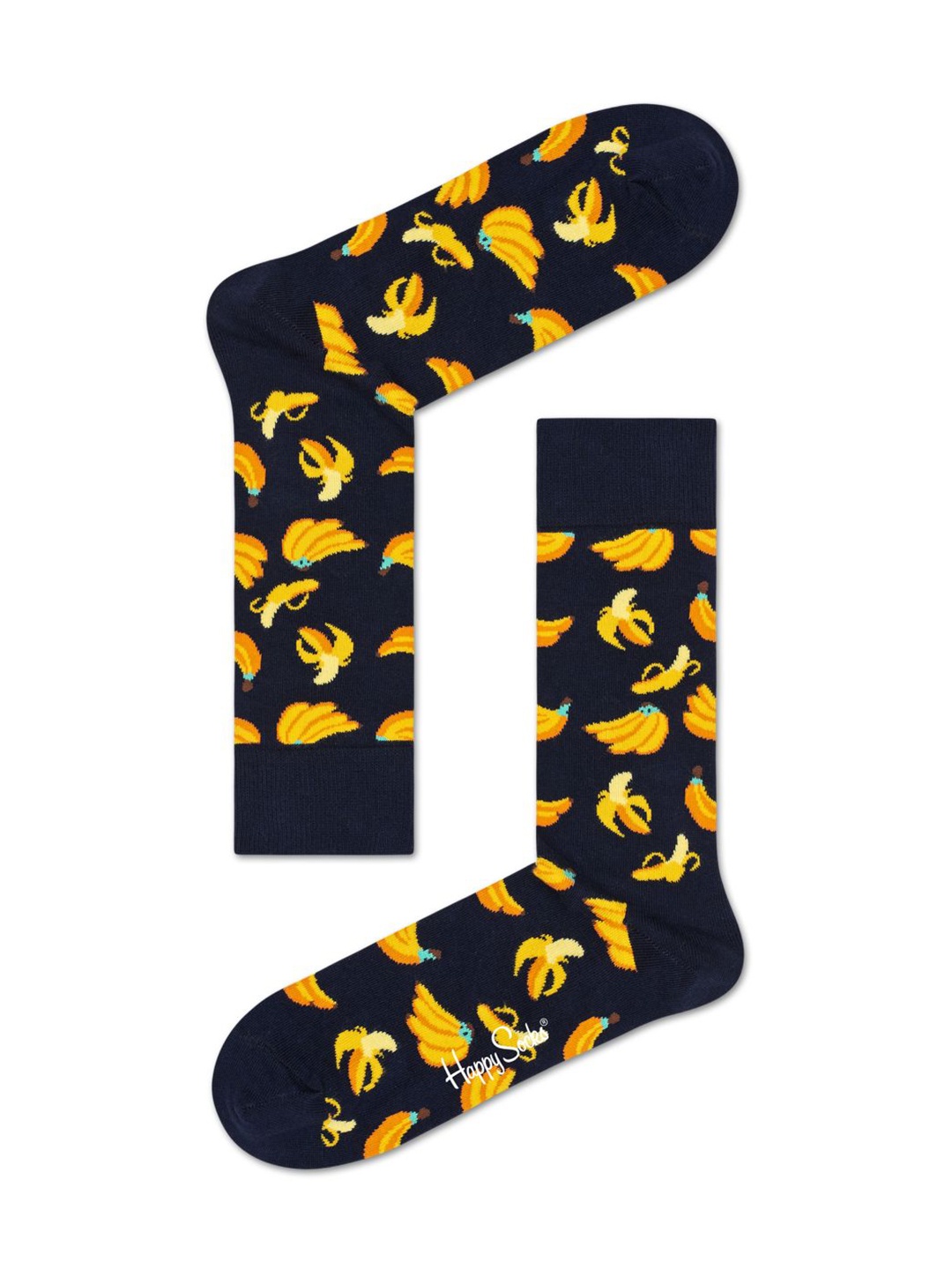

Happy Socks Unisex Patterned Cotton Calf-Length Socks, Blue