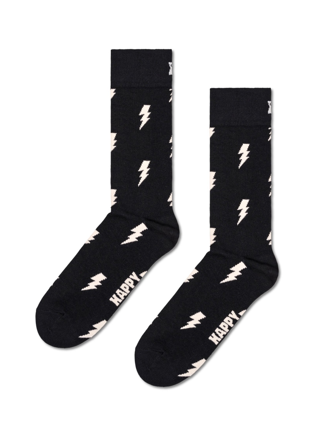 

Happy Socks Patterned Cotton Calf Length Socks, Black
