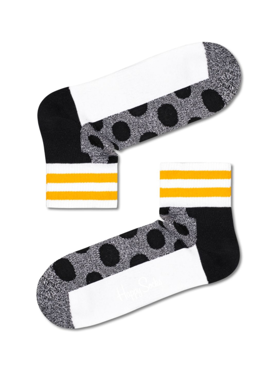 

Happy Socks Patterned Cotton Above Ankle-Length Socks, Grey