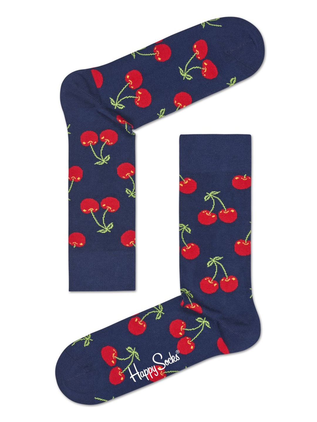

Happy Socks Patterned Cotton Calf-Length Socks, Blue