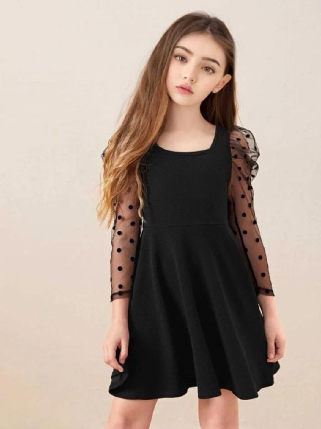 

BAESD Girls Fit & Flare Dress, Black