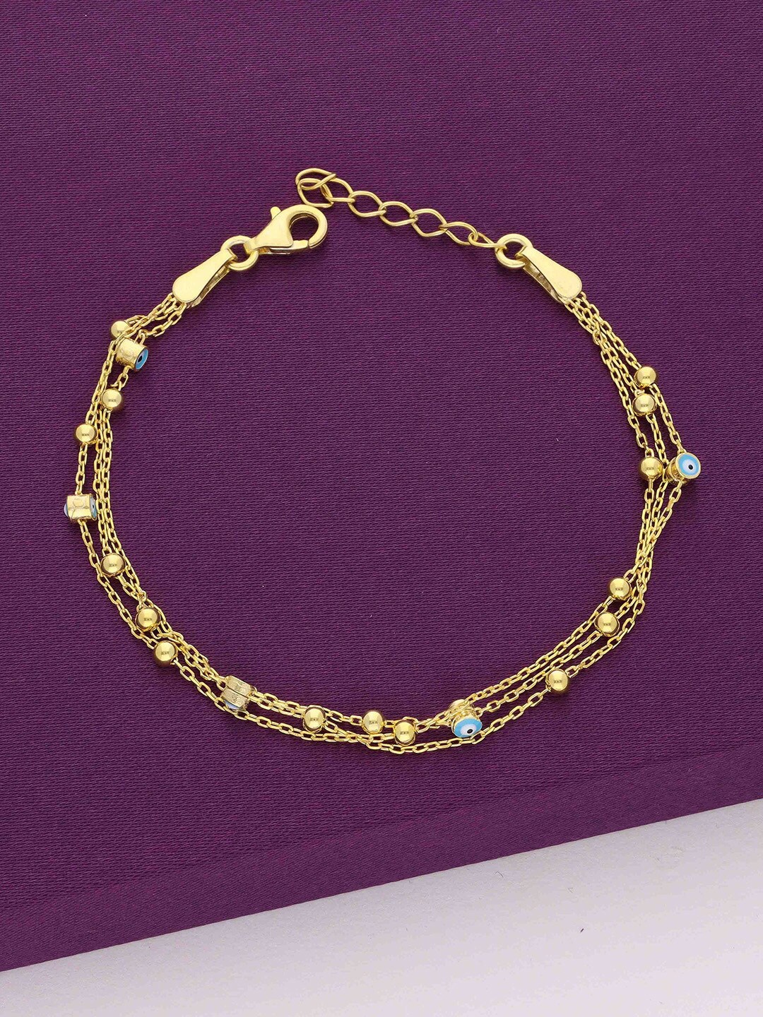 

KAI JEWEL Women Sterling Silver Multistrand Bracelet, Gold