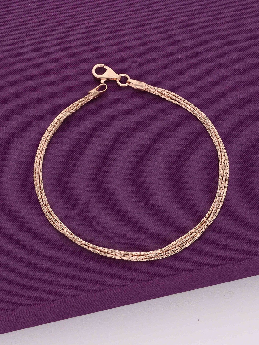 

KAI JEWEL 925 Sterling Silver Rhodium-Plated Charismatic Link Bracelet, Rose gold