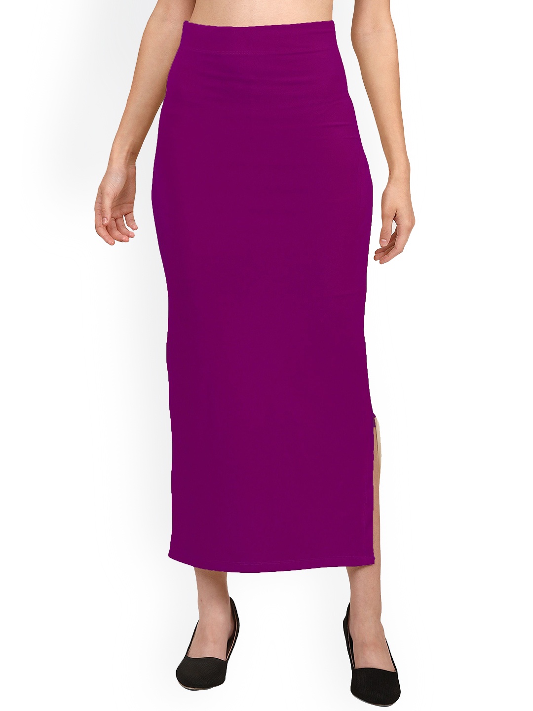 

Mehrang Straight Cut Saree Shapewear, Purple