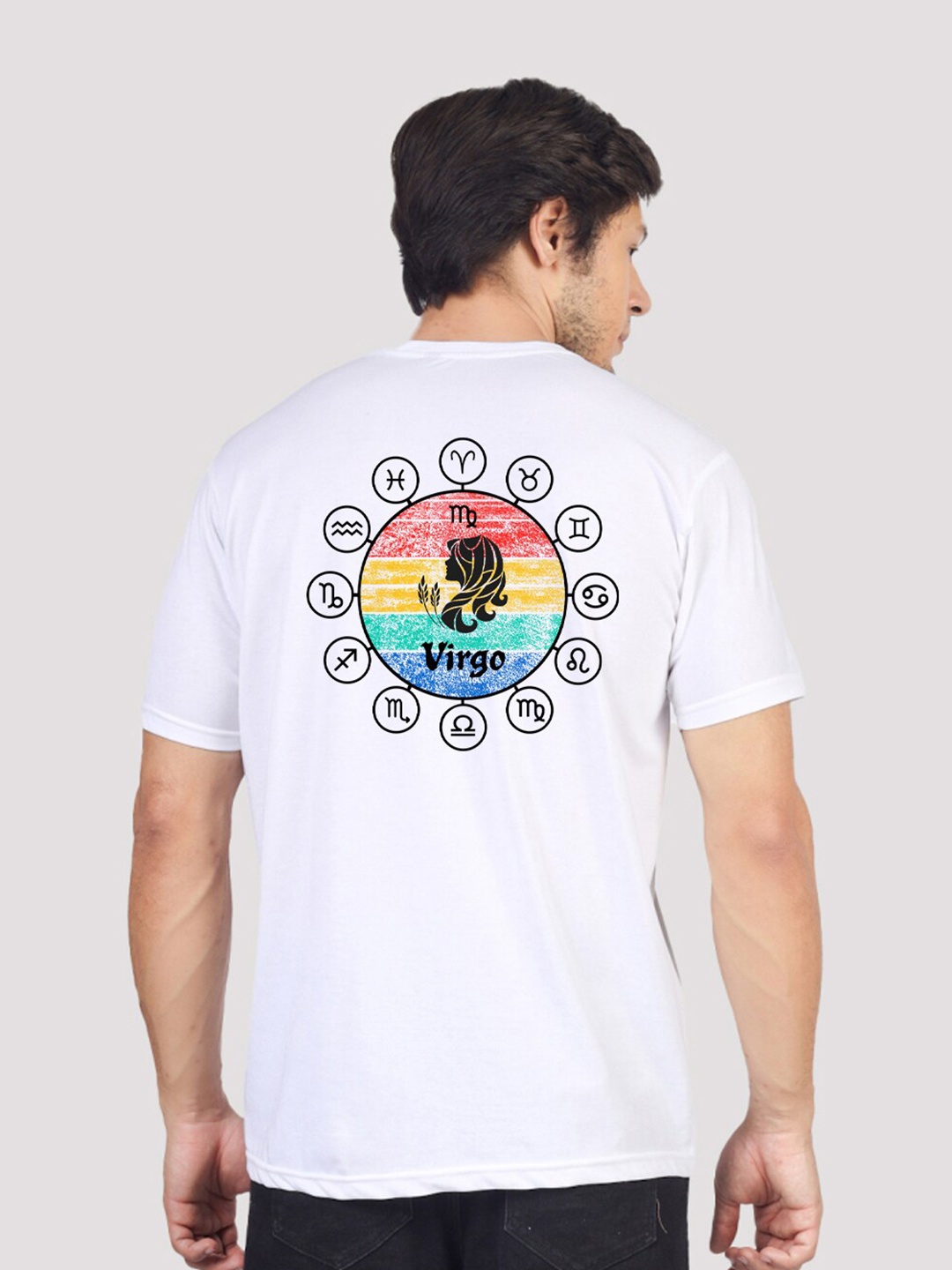 

Greylongg Men Applique T-shirt, White