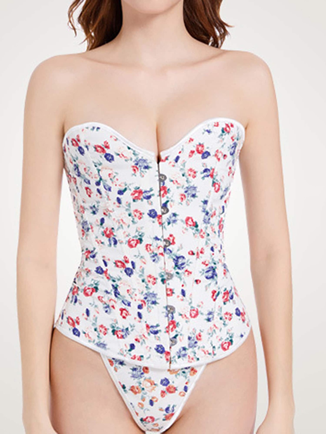 

LULU & SKY Printed Lingerie Set FJ-S8018, White