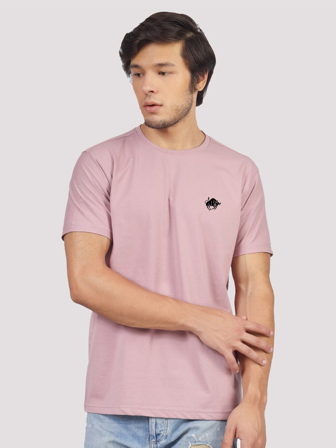 

Greylongg Men V-Neck Extended Sleeves T-shirt, Purple