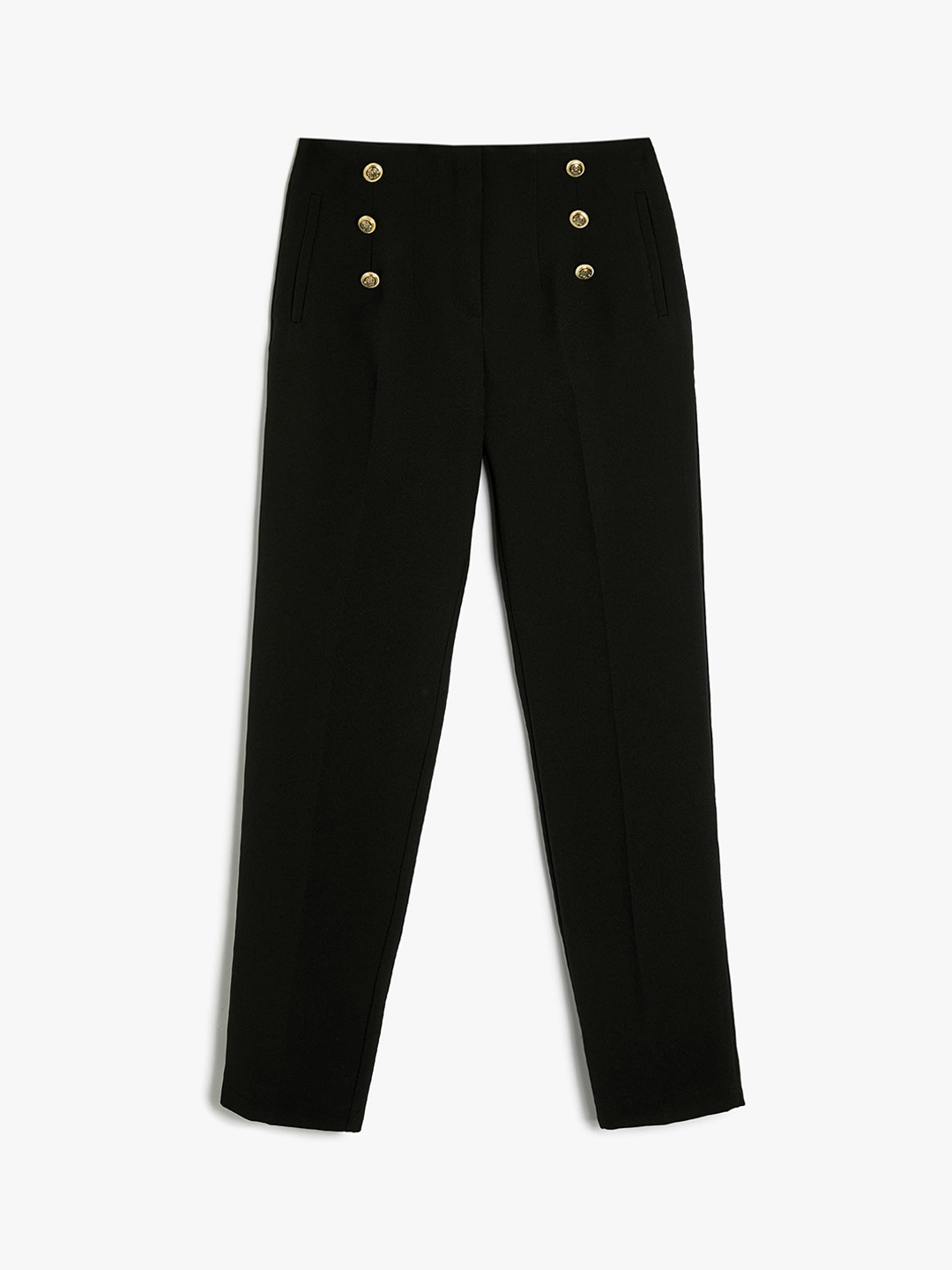 

Koton Women Mid-Rise Trousers, Black