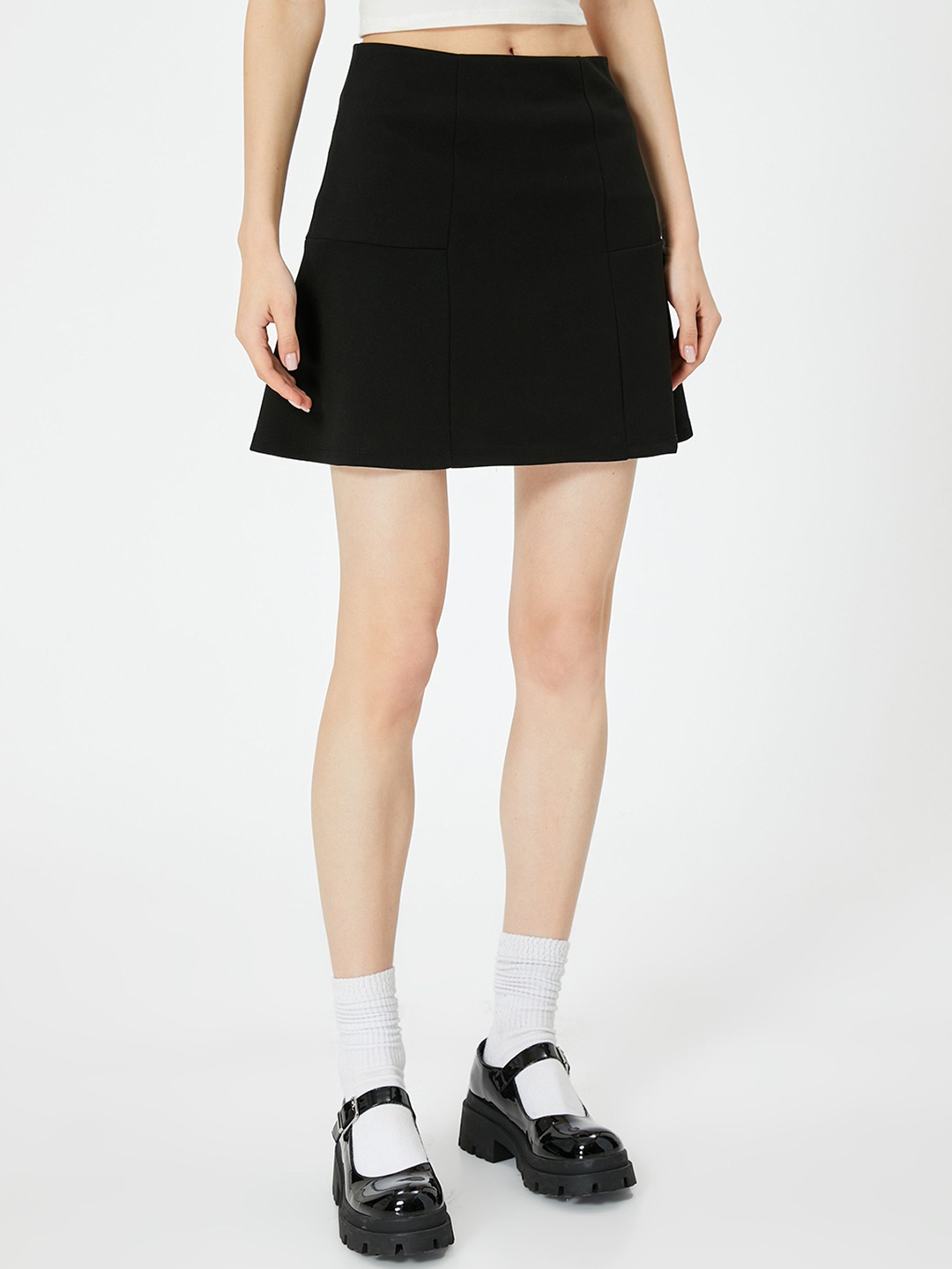 

Koton A-Line Mini Skirt, Black