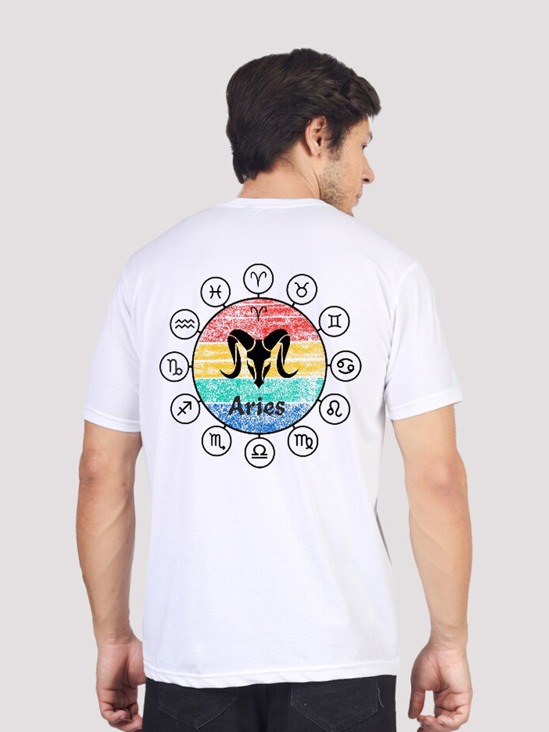 

Greylongg Men Applique T-shirt, White