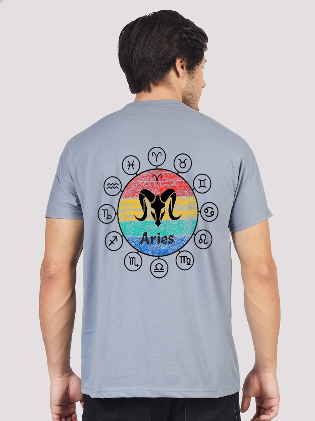 

Greylongg Men Printed T-shirt, Grey