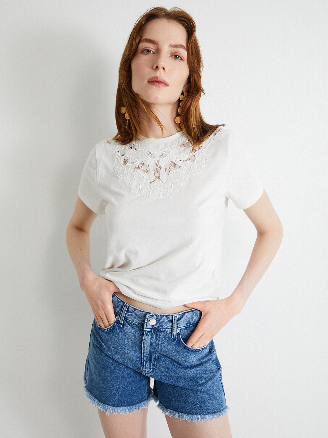 

Koton Women Solid T-shirt, White