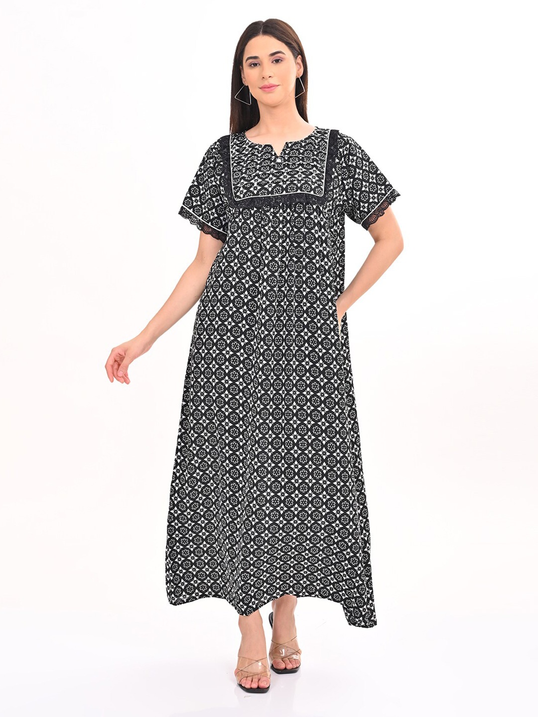 

GOLDSTROMS Printed Maxi Ethnic Dress, Black