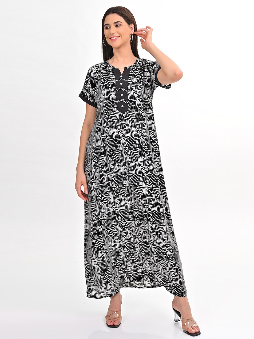 

GOLDSTROMS Printed Maxi Ethnic Dress, Black