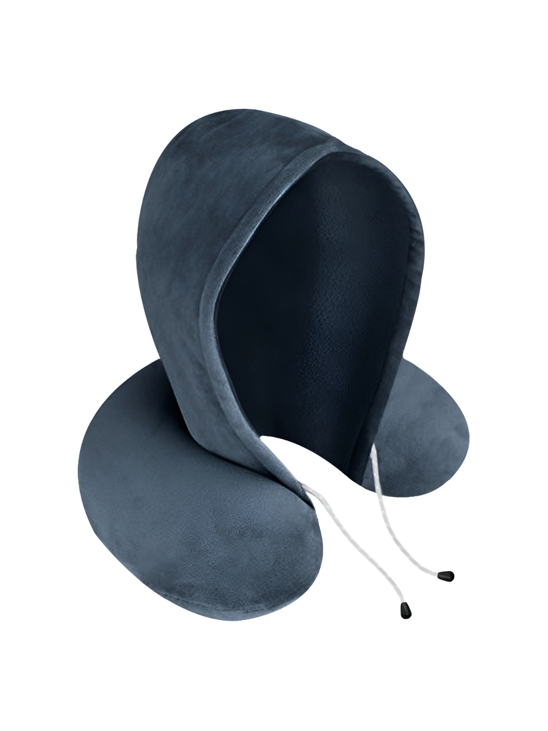

BILLEBON Grey Fibre Filled Faux Velvet Breathable Travel Pillow