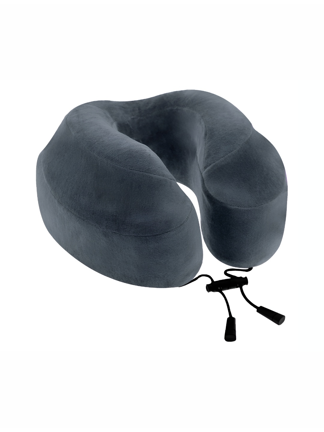 

BILLEBON Grey Faux Velvet Breathable Travel Neck Pillow