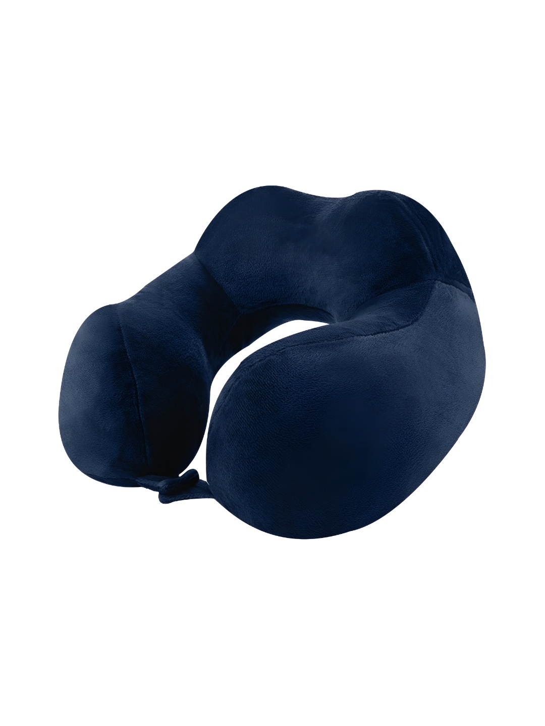 

BILLEBON Navy Blue Faux Velvet Breathable Travel Pillow