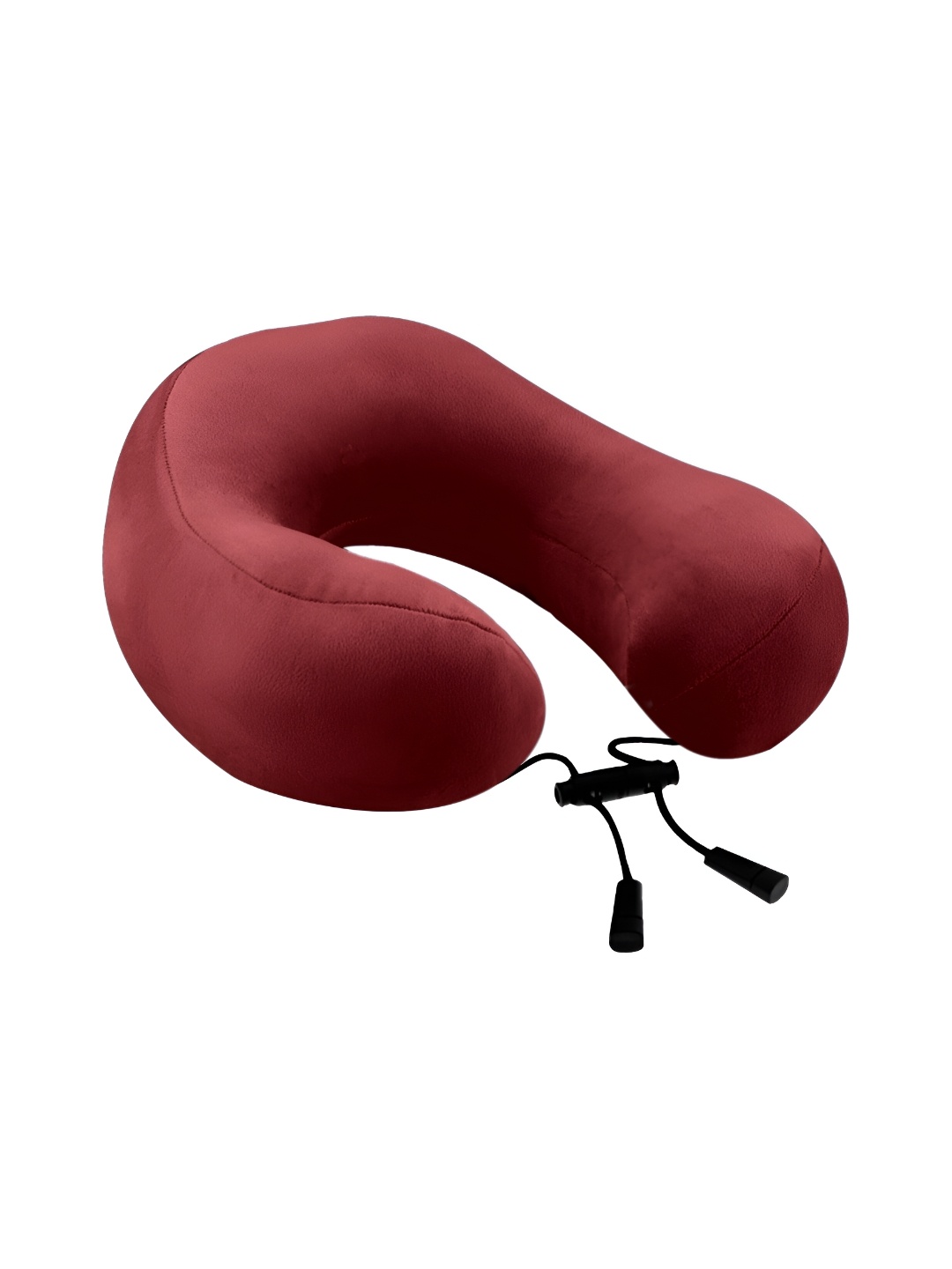 

BILLEBON Red Faux Velvet Breathable Travel Neck Pillow