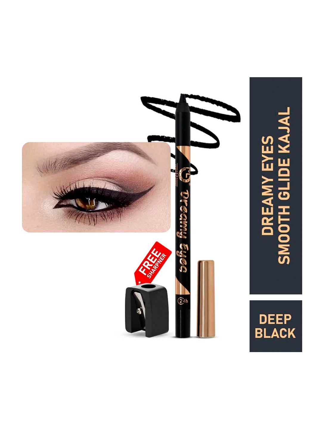 

MATTLOOK Dreamy Eyes Smooth Glide Kajal - 1.3 gm - Black